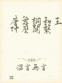 唐舞桐和王冬儿什么关系