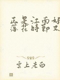 正是江南好风景落花时节又逢君赏析