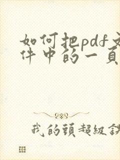 如何把pdf文件中的一页删除
