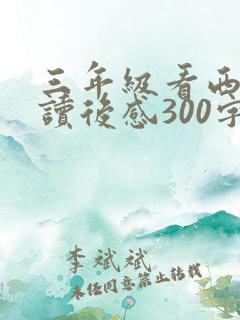 三年级看西游记读后感300字