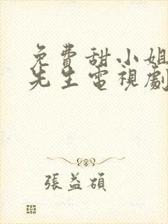 免费甜小姐与冷先生电视剧在线观看