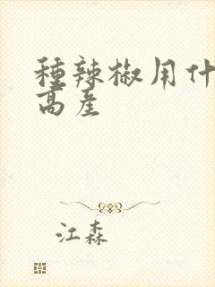 种辣椒用什么肥高产