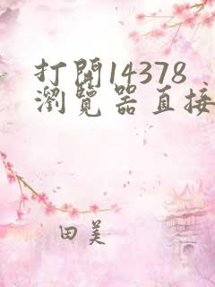 打开14378浏览器直接进入