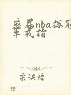 历届nba总冠军戒指