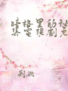 暗格里的秘密全集电视剧免费观看