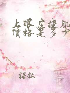 上眼皮提肌手术价格是多少