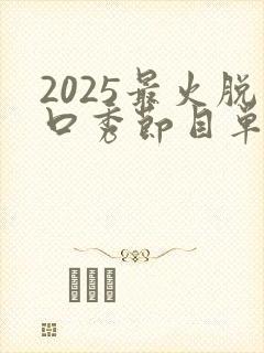 2025最火脱口秀节目单