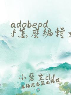 adobepdf怎么编辑文字
