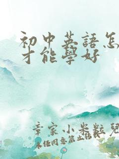 初中英语怎么学才能学好