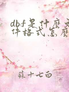 dbf是什么文件格式怎么转换成pdf