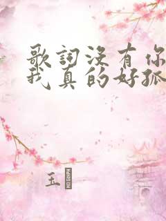 歌词没有你陪伴我真的好孤单原唱