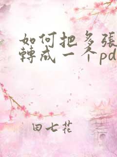 如何把多张图片转成一个pdf