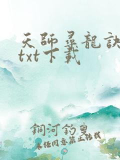 天师寻龙诀免费txt下载
