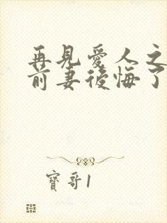 再见爱人之作死前妻后悔了原版
