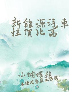 新能源汽车哪种性价比高