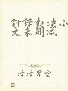 针锋对决小说全文未删减