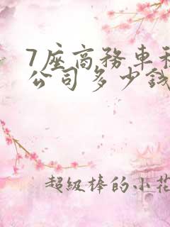7座商务车租赁公司多少钱一天