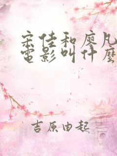 宋佳和廖凡演的电影叫什么名字