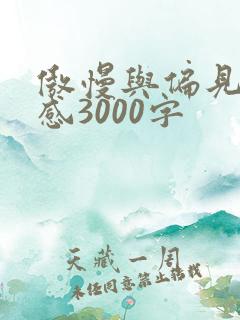 傲慢与偏见读后感3000字