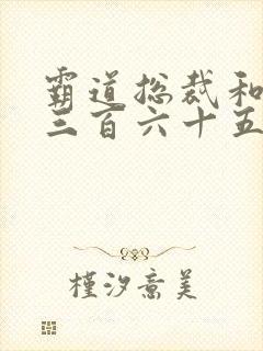 霸道总裁和我的三百六十五天电影第二步