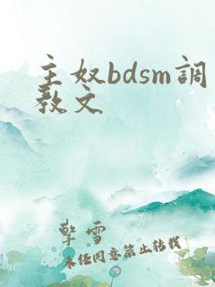 主奴bdsm调教文