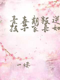青春期叛逆期男孩子家长如何沟通