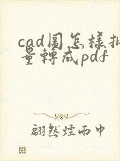 cad图怎样批量转成pdf