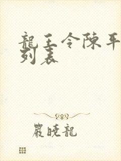 龙王令陈平章节列表