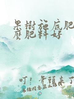 果树施底肥用什么肥料好