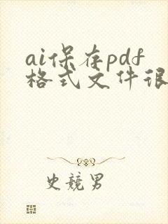 ai保存pdf格式文件很大怎么办