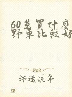 60万买什么越野车比较好
