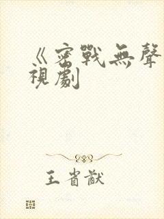 《密战无声》电视剧