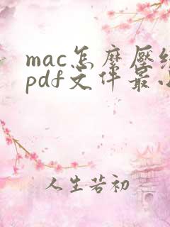 mac怎么压缩pdf文件最小