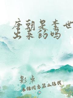 唐朝是李世民打出来的吗