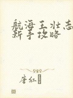 航海王壮志雄心新手攻略