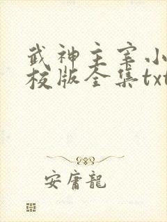 武神主宰小说精校版全集txt