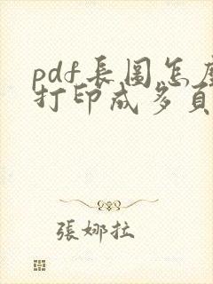 pdf长图怎么打印成多页纸