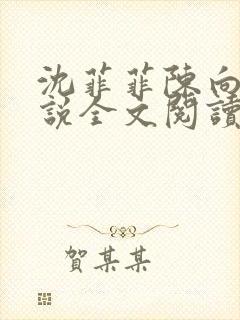 沈菲菲陈向斌小说全文阅读