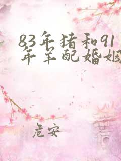 83年猪和91年羊配婚姻好不好