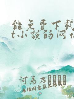 能免费下载txt小说的网站