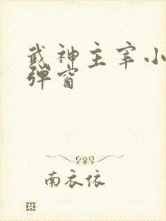 武神主宰小说无弹窗