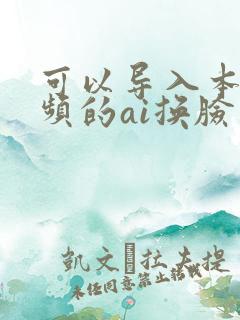 可以导入本地视频的ai换脸软件