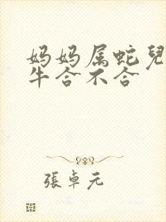 妈妈属蛇儿子属牛合不合
