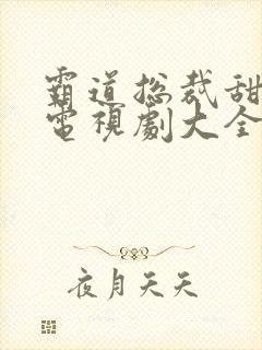 霸道总裁甜宠剧电视剧大全