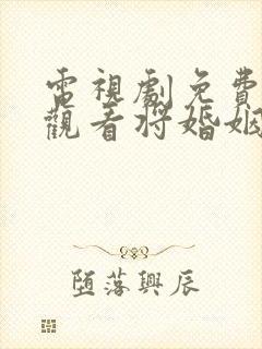 电视剧免费全集观看将婚姻进行到底