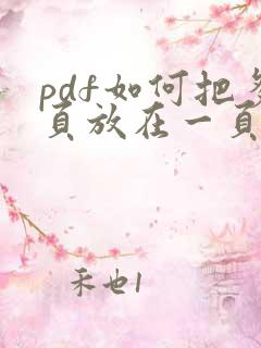 pdf如何把多页放在一页