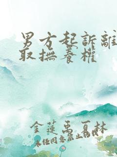 男方起诉离婚争取抚养权