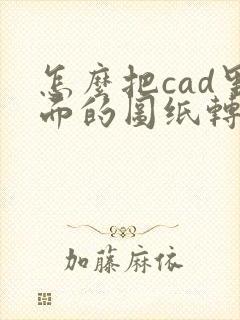 怎么把cad里面的图纸转成pdf