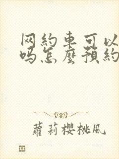 网约车可以预约吗怎么预约