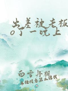 出差被老板cao了一晚上